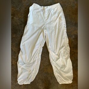 TNA Aritzia White Parachute Pants